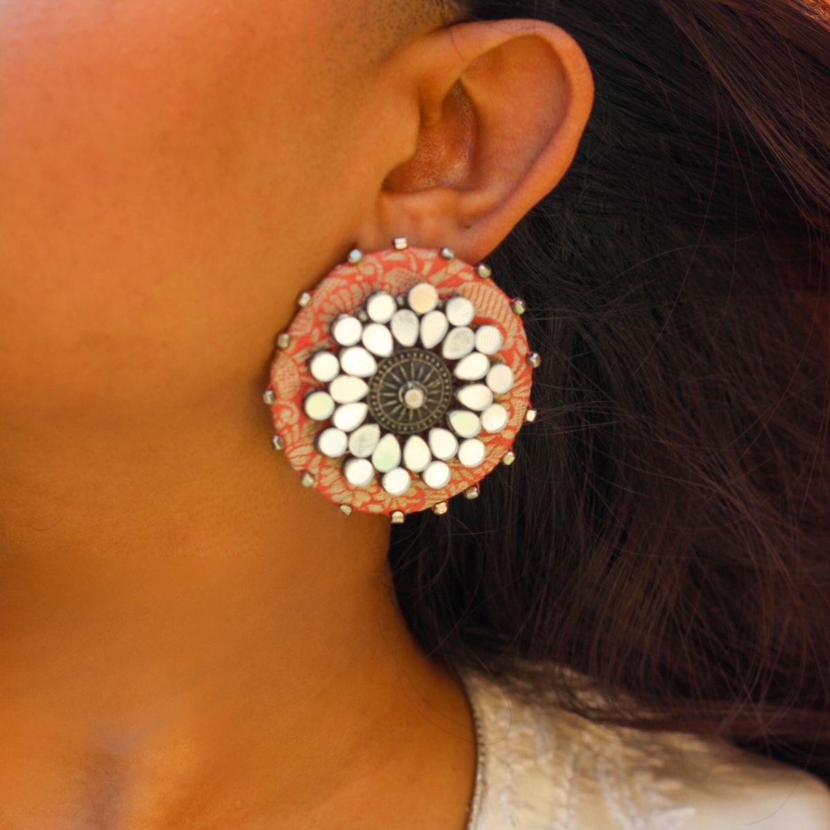 Pastel Pink Chakra Studs